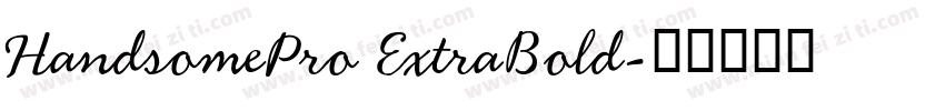 HandsomePro ExtraBold字体转换